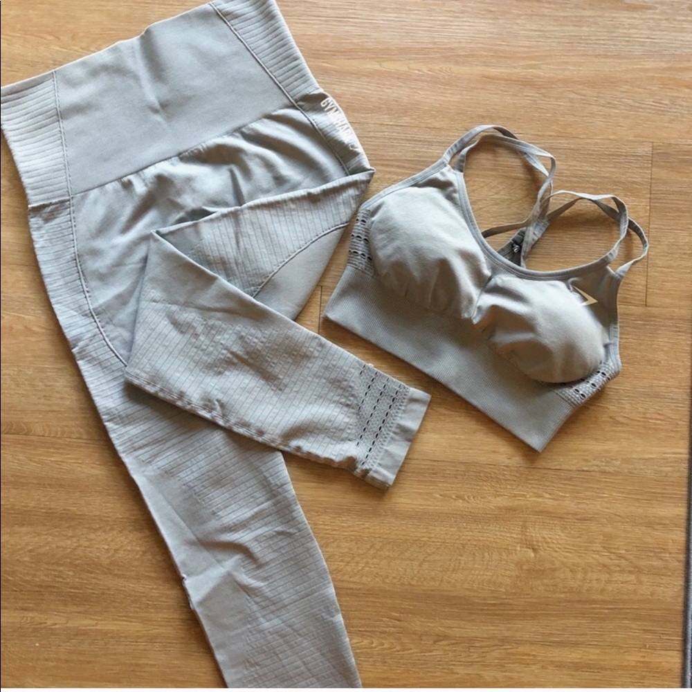 Gymshark energy seamless grey set